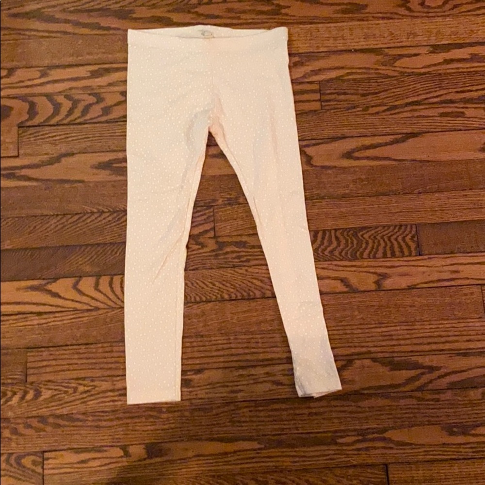 White Polk a dots and pink pants